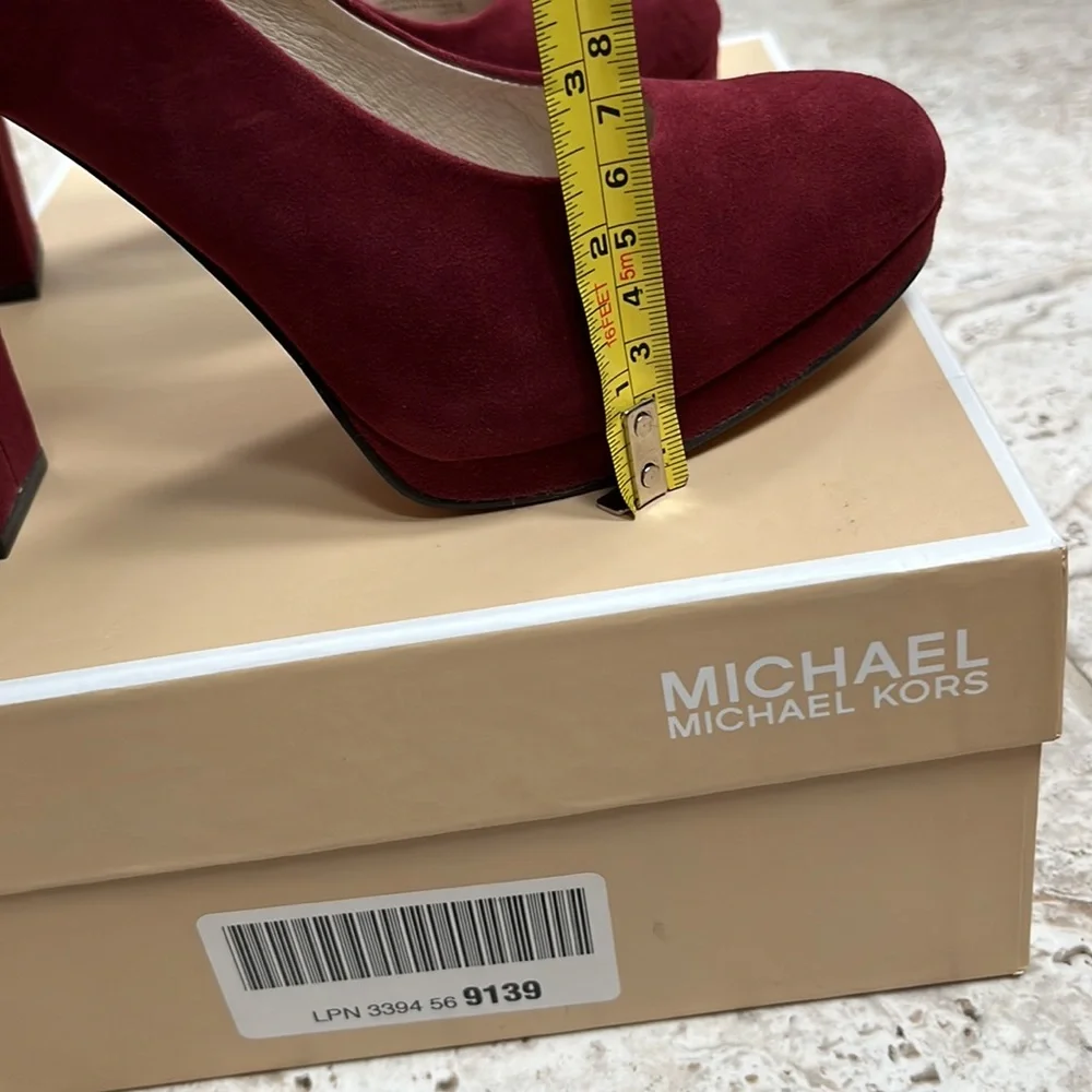 MICHAEL Michael Kors Haven pump suede Cinnabar Size 8 - Picture 7 of 8